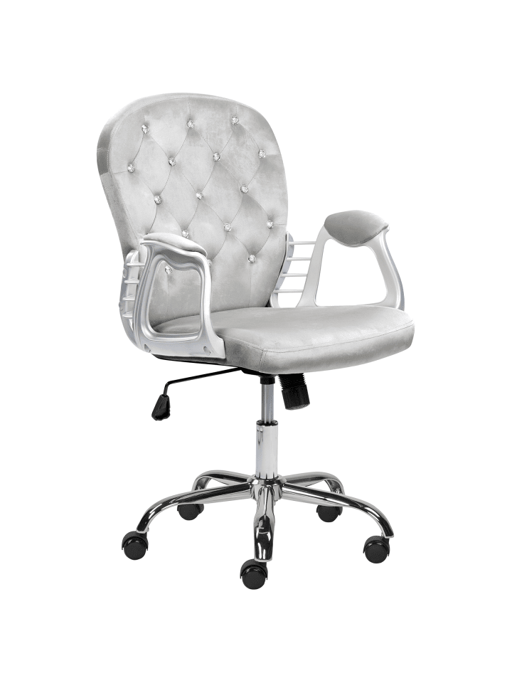 Bürostuhl  in Grau/Silber/Schwarz - (W) 58 x (H) 93 x (L) 58 cm