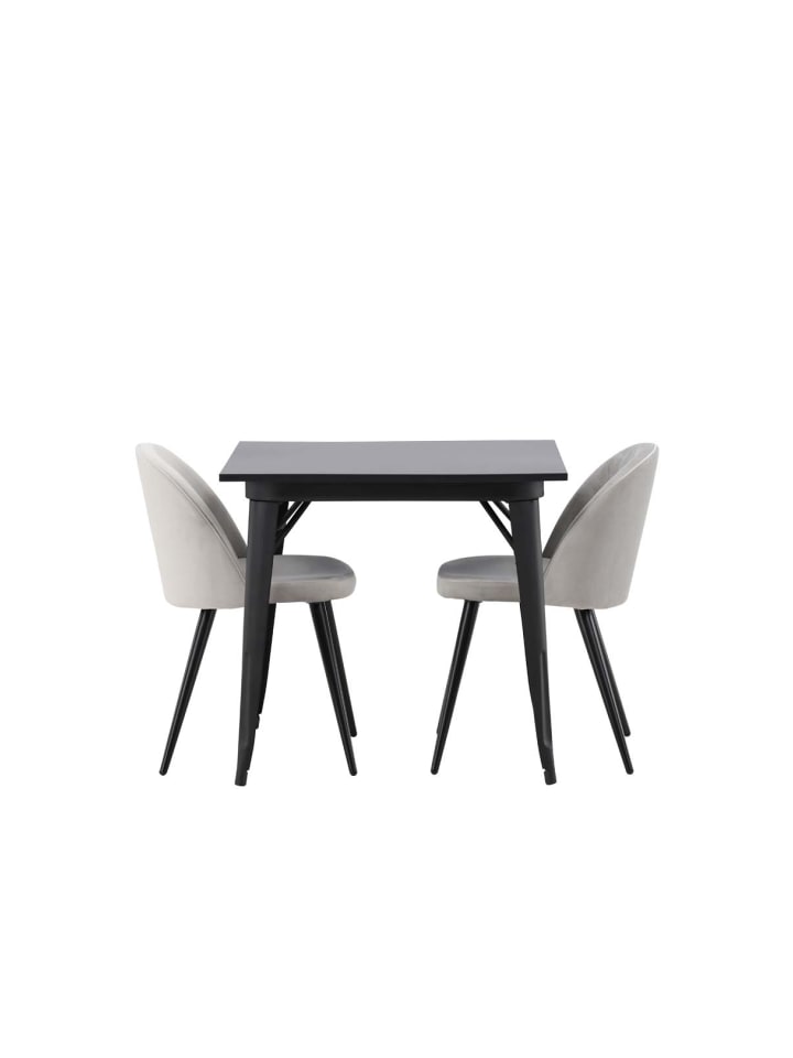 Essgruppe Tempe 15 ( 3-teilig) Schwarz 80 x 80 cm