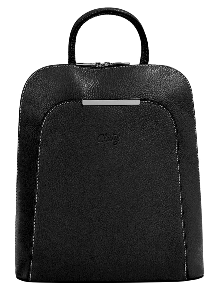 Rucksack echt Leder in schwarz