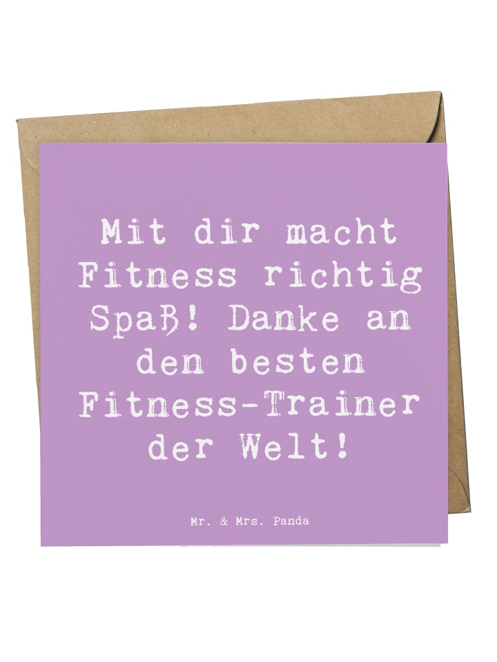 Grußkarte Spruch Fitness-Trainer Dank mit Spruch in Lavendeltraum