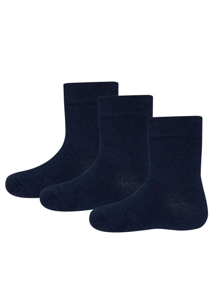3er-Set Socken 3er Pack Ringel/Uni in marine