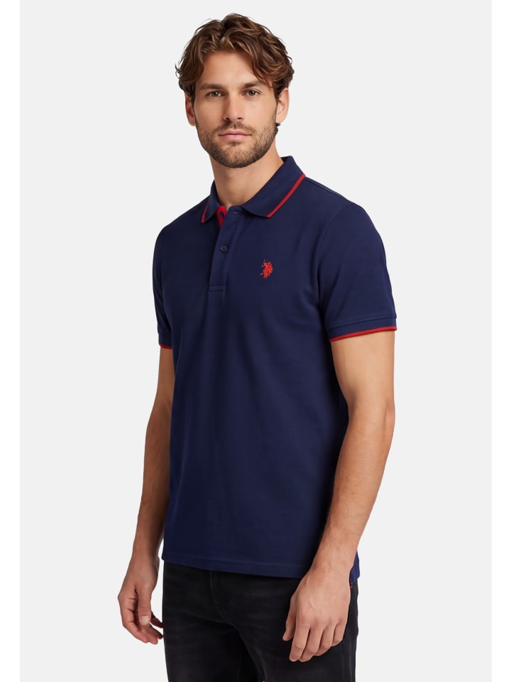 Poloshirt USKayle – Classic Fit kurzarm mit Logo-Stickerei in Navy