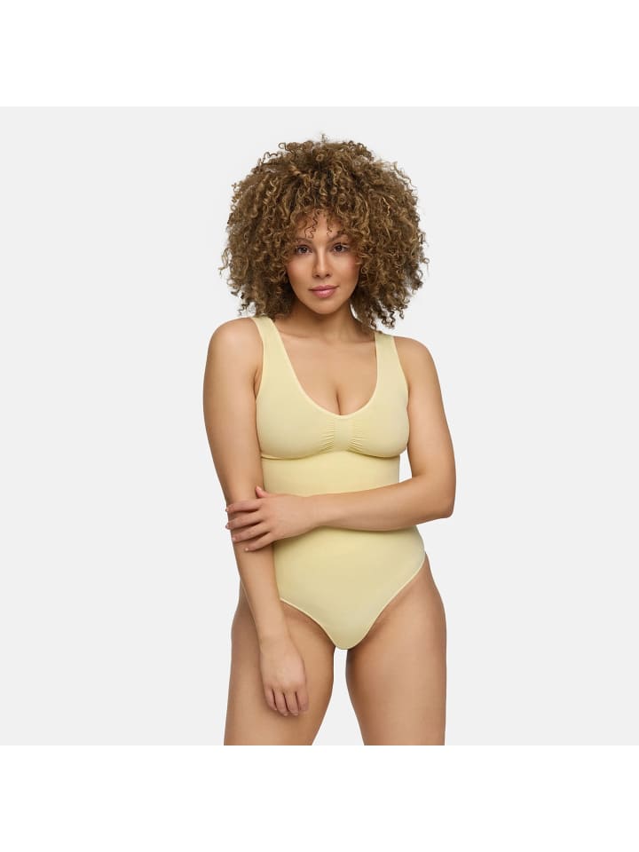Figurformender Body mit String in Babygelb