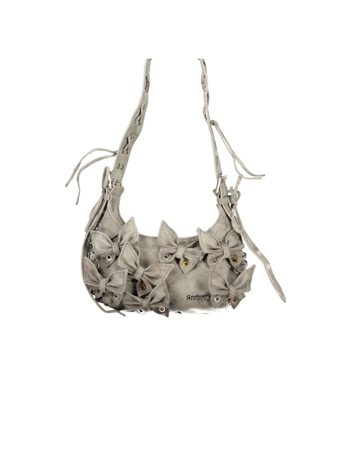 Grau Damen Borsa aus Polyurethan