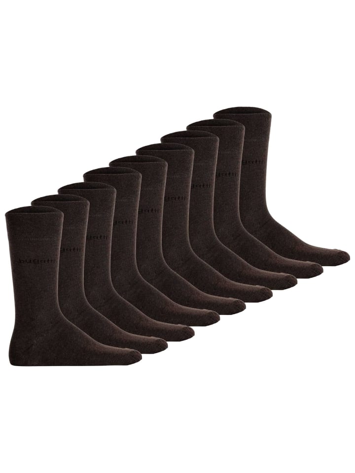 Socken 9er Pack in Braun