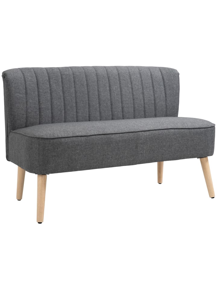 Sofa in Stahlgrau 117L x 56,5B x 77H cm