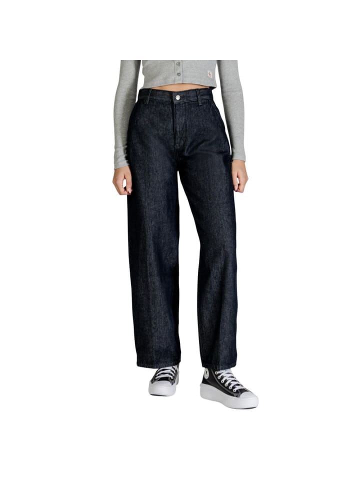 Blau Baumwolle Bootcut-Jeans