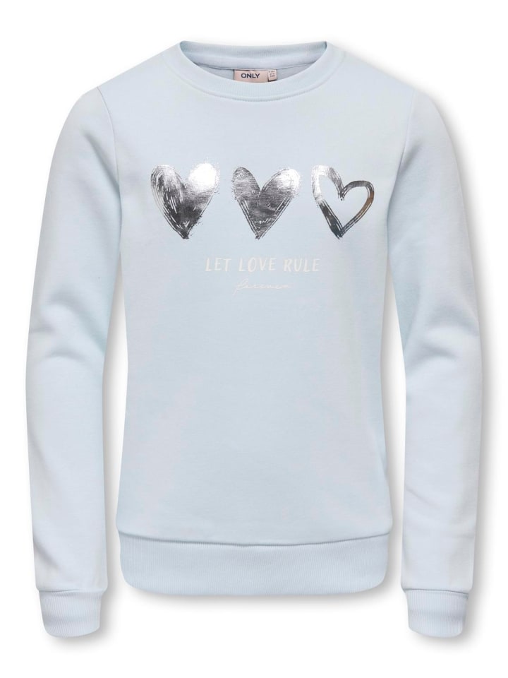 Sweatshirt KOGMARY LIFE L/S O-NECK BOX SWT in ballad blue