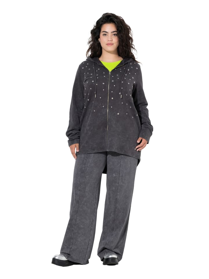 Sweatjacke in anthrazit