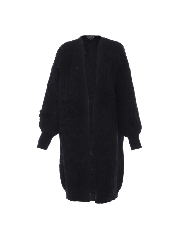 Damen Strickmantel in SCHWARZ