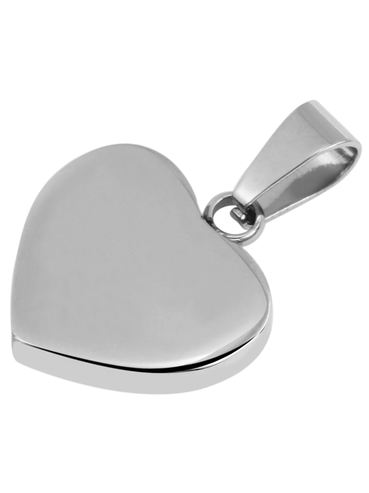 Damen Anhänger – Herz Herzanhänger aus Edelstahl in silber