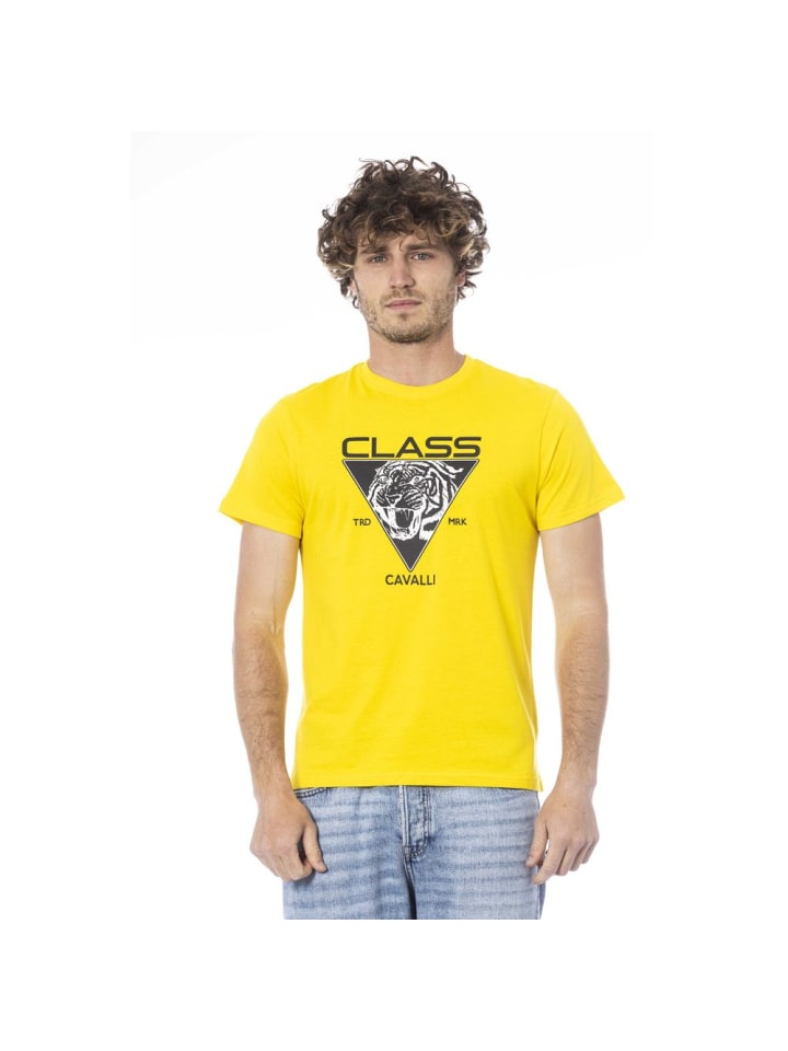 Gelb Baumwolle Herren T-Shirt