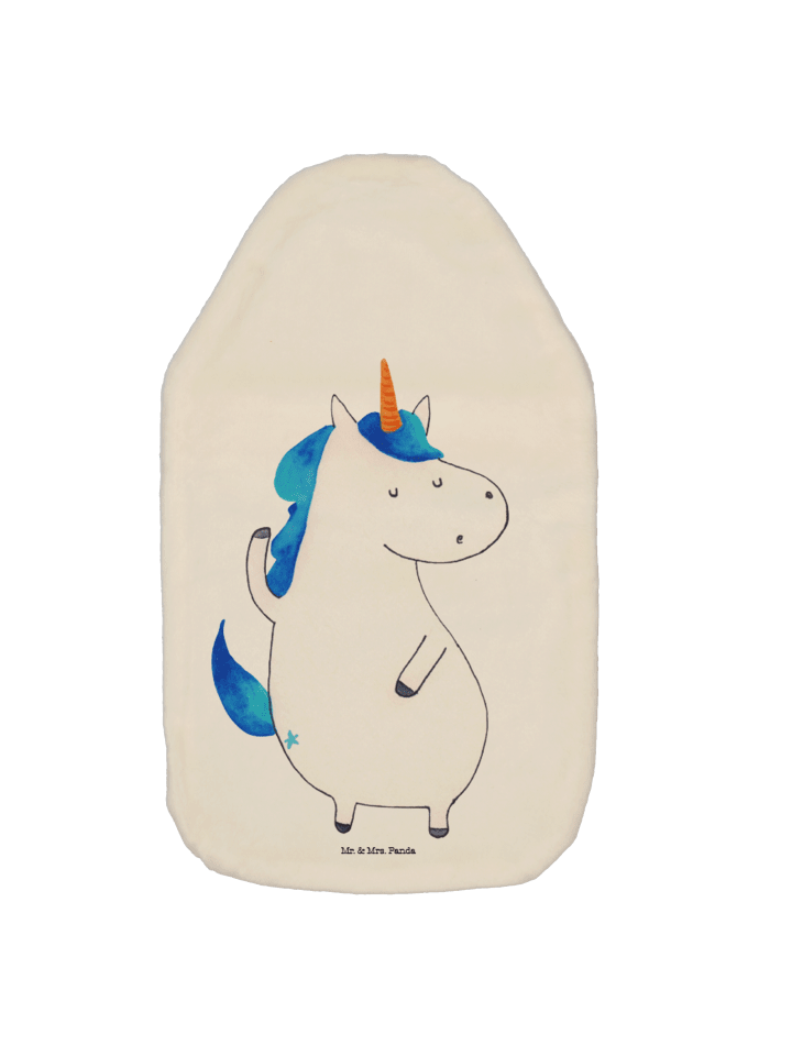 Wärmflasche Einhorn Mann ohne Spruch in Weiß