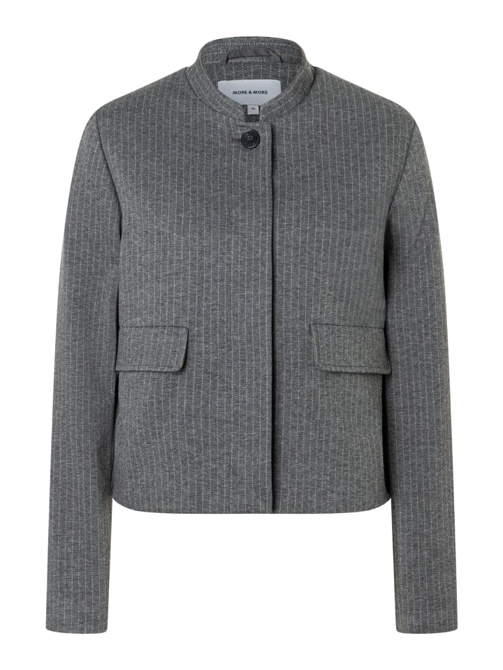 stilvoller, kurzer, Nadelstreifen-Blazer in pin stripe melange