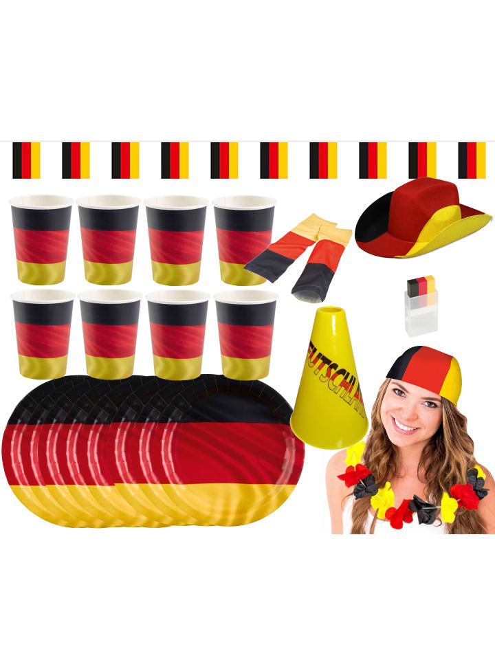 Großes Deutschland Fan-Set (24-teilig) in mehrfarbig