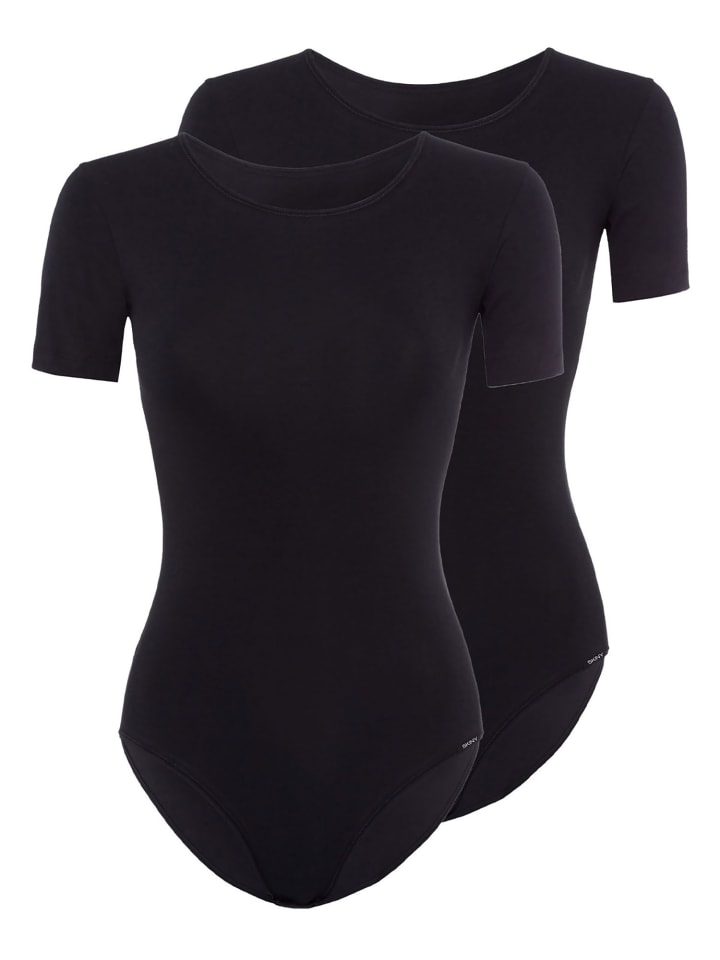 2er Pack Body kurzarm in black