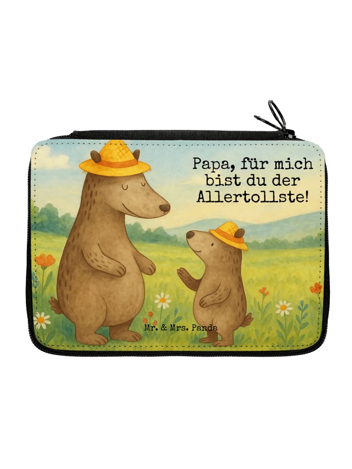 Mäppchen Bären mit Hut Design mit Spruch in Weiß