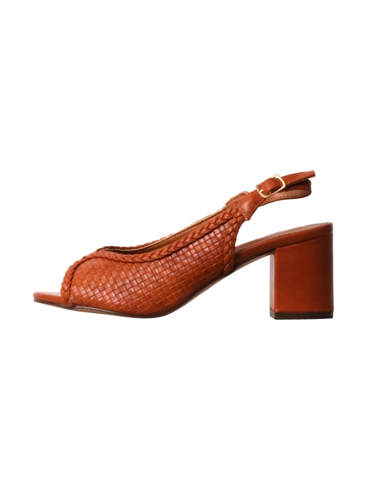 Supermodische Pumps mit Absatz Orange