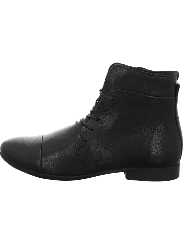 Schnürstiefelette in schwarz