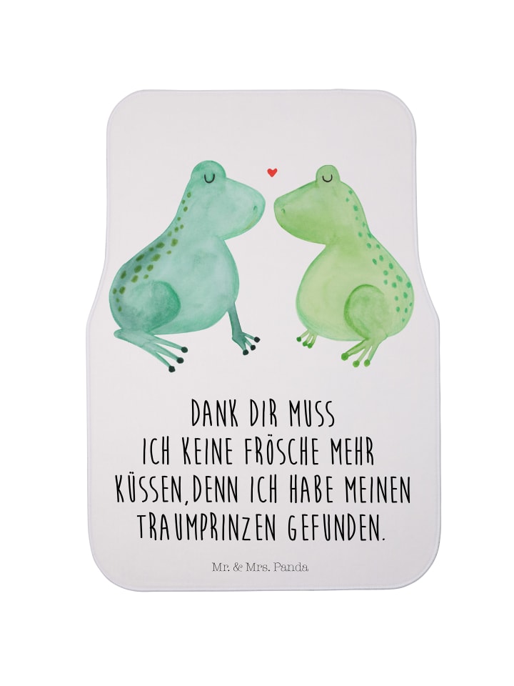 Automatte Frosch Liebe mit Spruch in Weiß