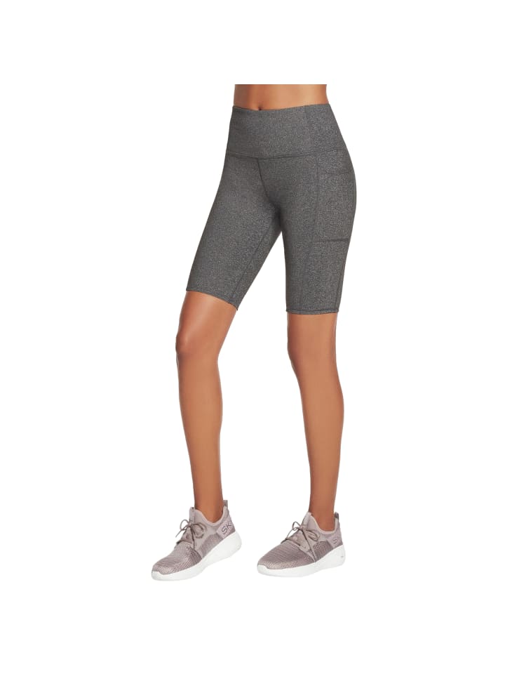 Skechers Go Walk High Waisted Bike Short in Grau