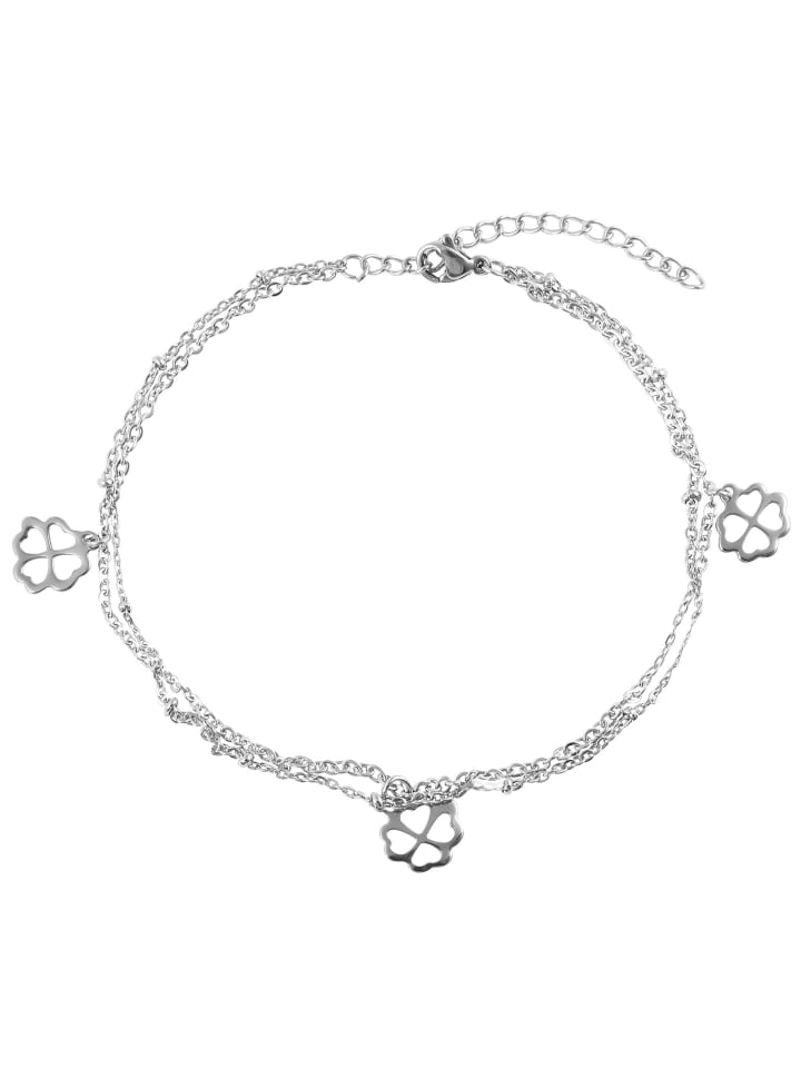 Damen Armband aus Edelstahl 24 cm in silber