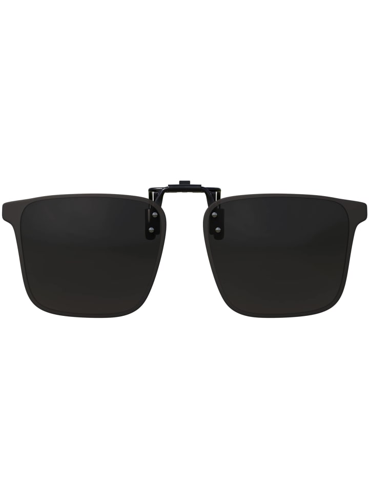 Clip On Sonnenbrille in Schwarz Matt