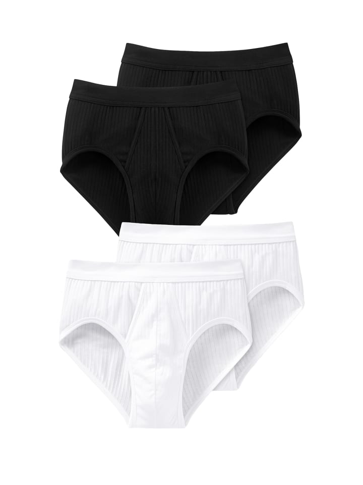Slip Authentic Sport in schwarz-weiss