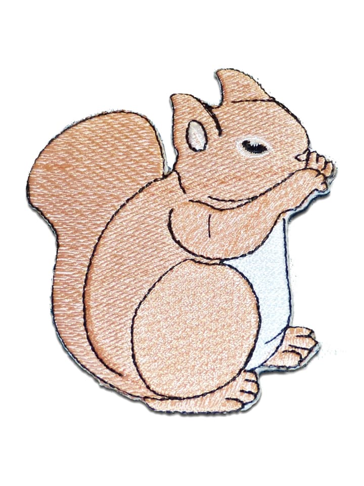 Eichhörnchen TierApplikation Bügelbild inBraun