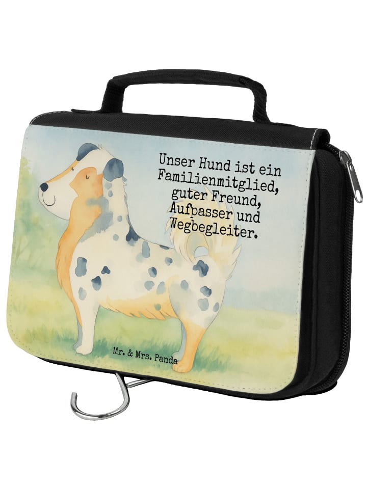 Kulturbeutel Hund Australien Shepherd Design mi... in Weiß