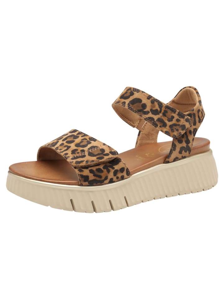 WIDE FIT Sandale in LEOPARD
