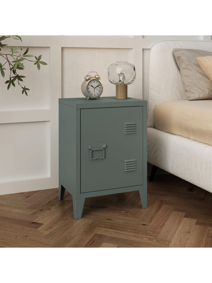 Nachtschrank Inari in Grau (H)57cm (B)40cm (T)30cm