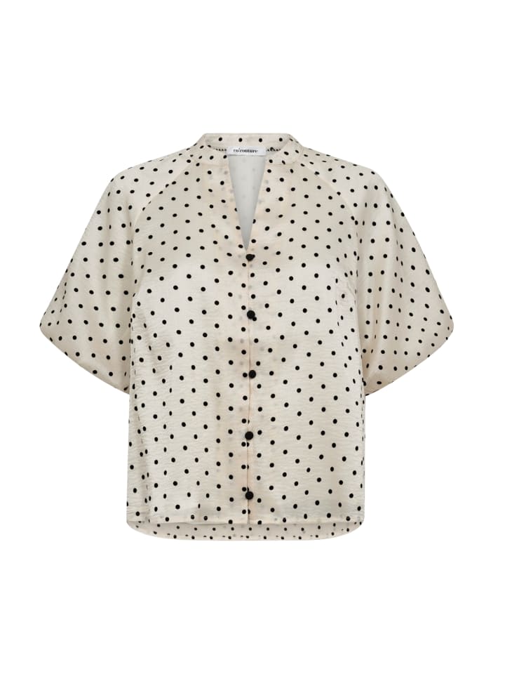 Dot SS V-Shirt DilanCC in Powder