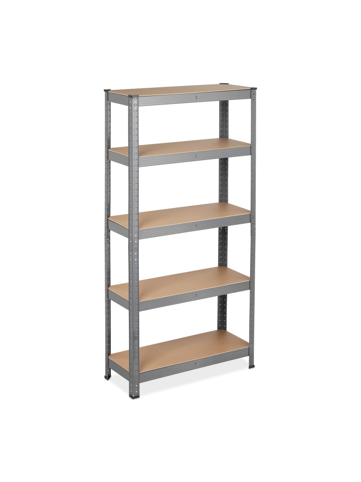 Schwerlastregal in Grau - (B)75 x (H)150 x (T)30 cm