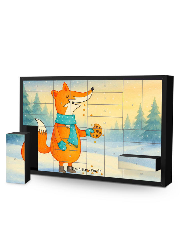 Adventskalender Fuchs Keks Design ohne Spruch in Weiß