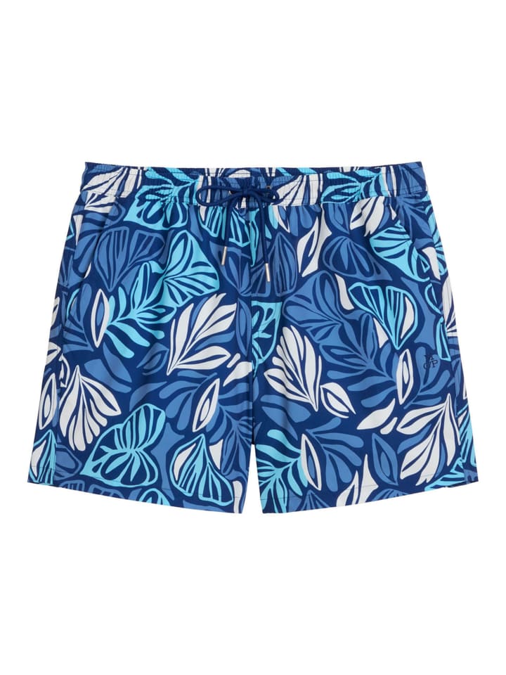 Badehose Woven in navy peony print 2