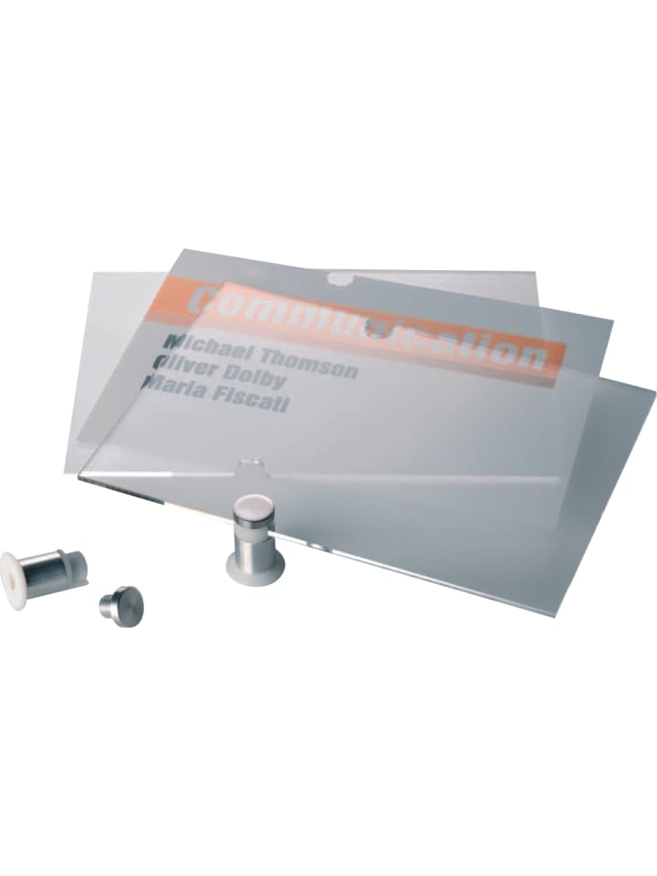 Türschild Crystal Sign 148x148mm farblos