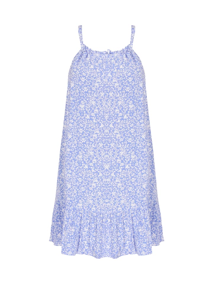 Women Dress in blue white