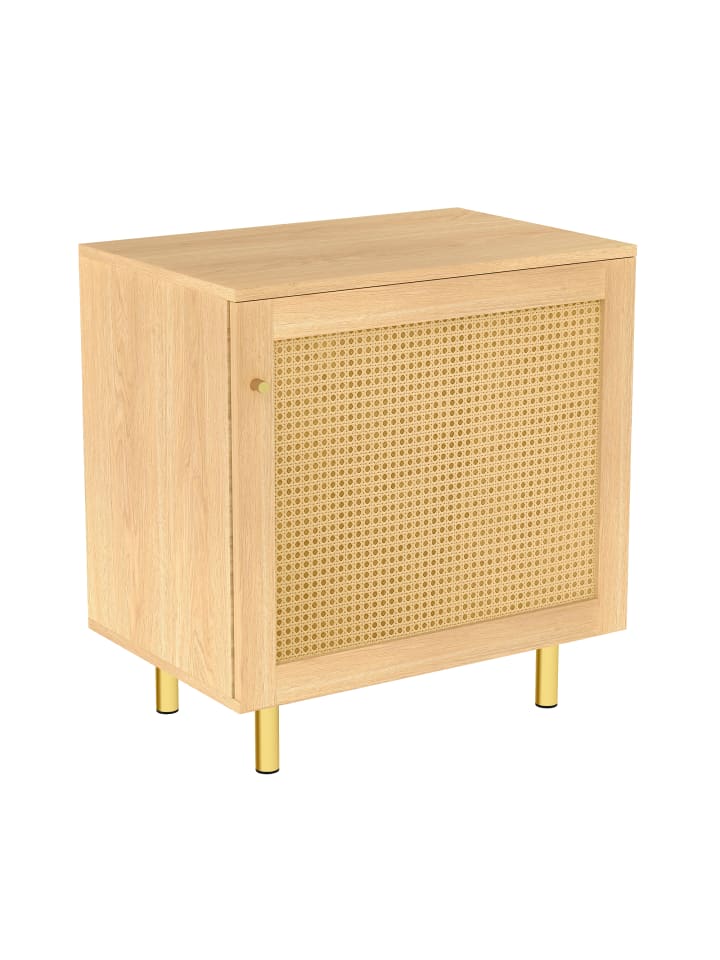 Sideboard in Natur Korbgeflecht 60x40x63 cm mit 1 Tür für Esszimmer