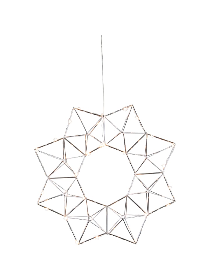 LED Deko-Kranz Edge, silber, Ø 40cm