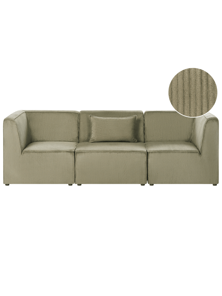 3-tlg Modulsofa LEMVIG in Grün