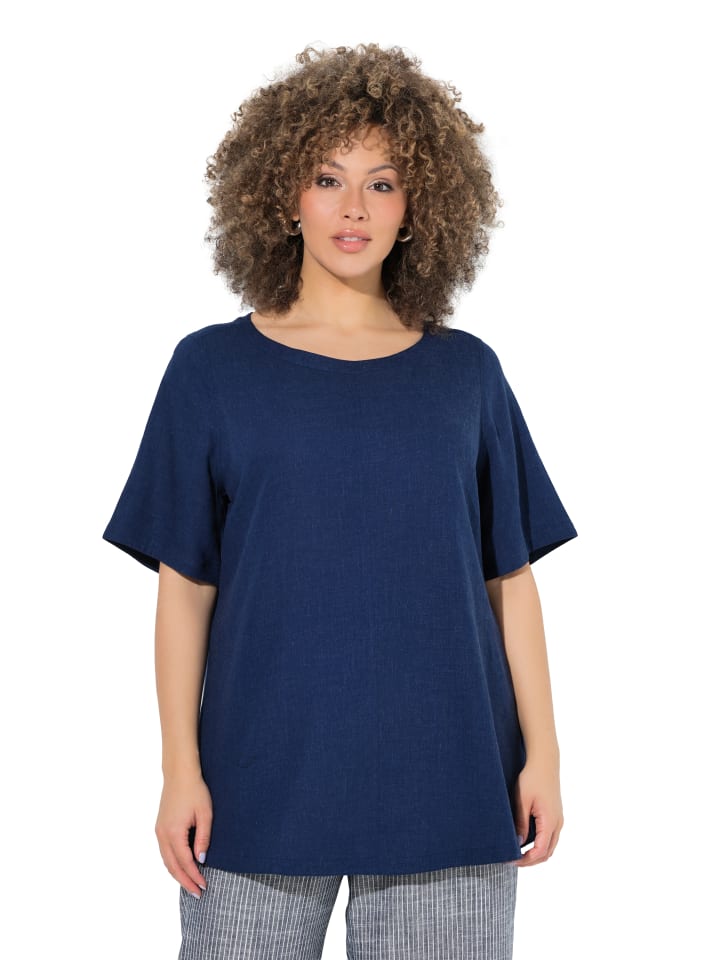 Bluse in tintenblau