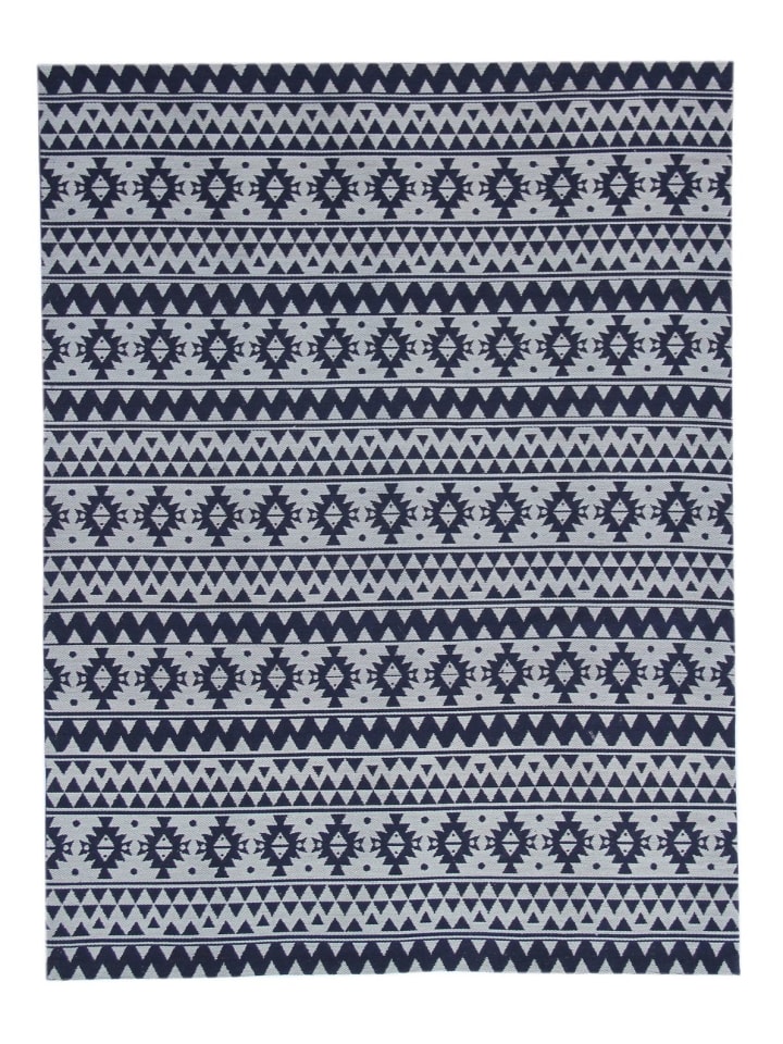 Flachgewebe Teppich Severin 210 in Blau