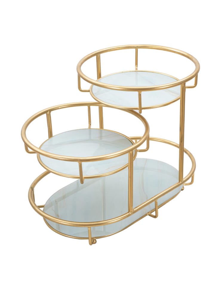 Deko-Tablett in gold