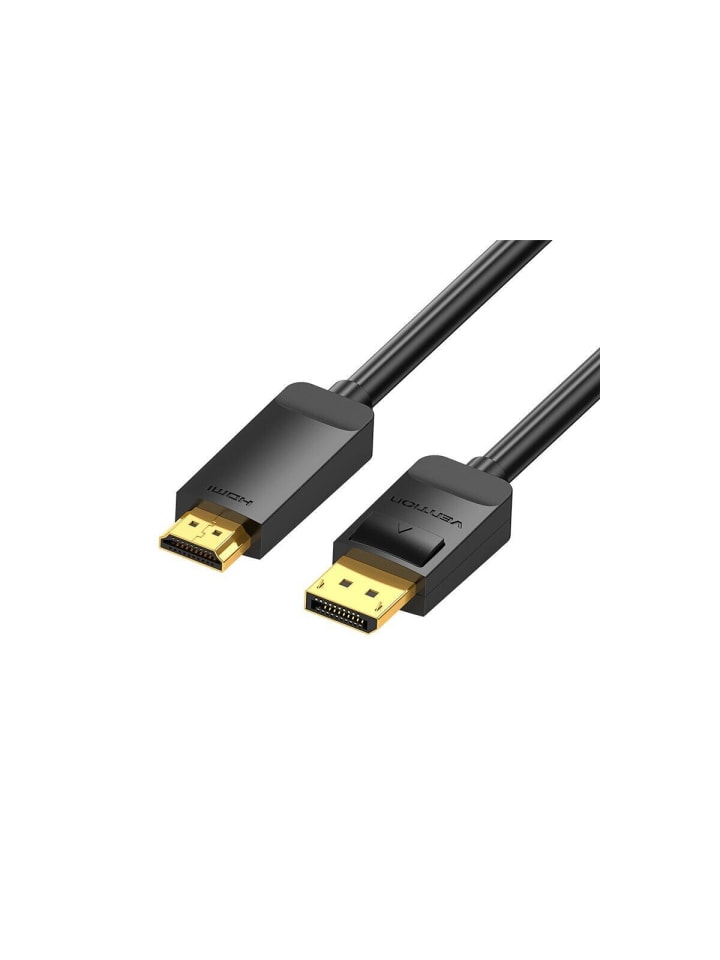 DisplayPort 1.2 auf HDMI 1.4 Kabel - HDMI Adapter 2m, 4K 30Hz (Schwarz)