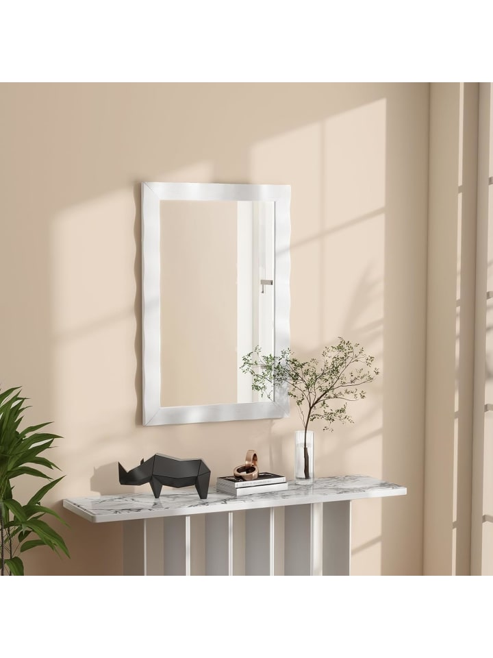 Wandspiegel 106 x 71.5 cm in Weiß