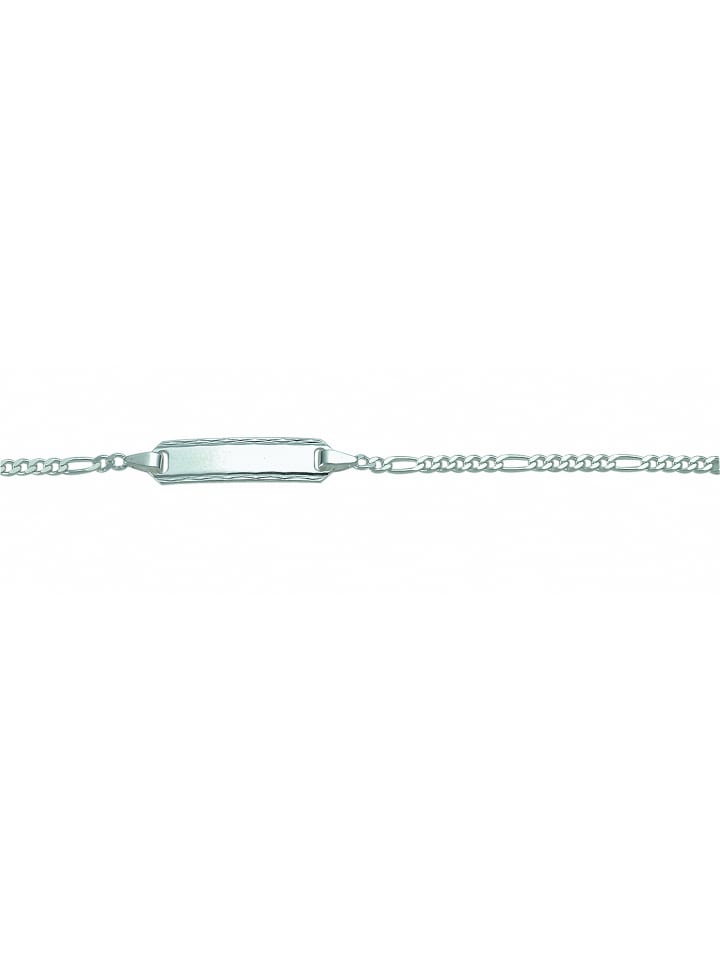 Damen 925 Silber Figaro Armband 14 cm Ø 1,9 mm in silber