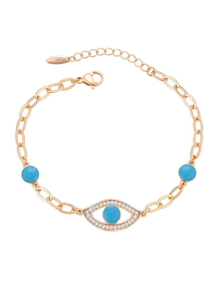 Women Bracelet in Rose Gold Turquoise