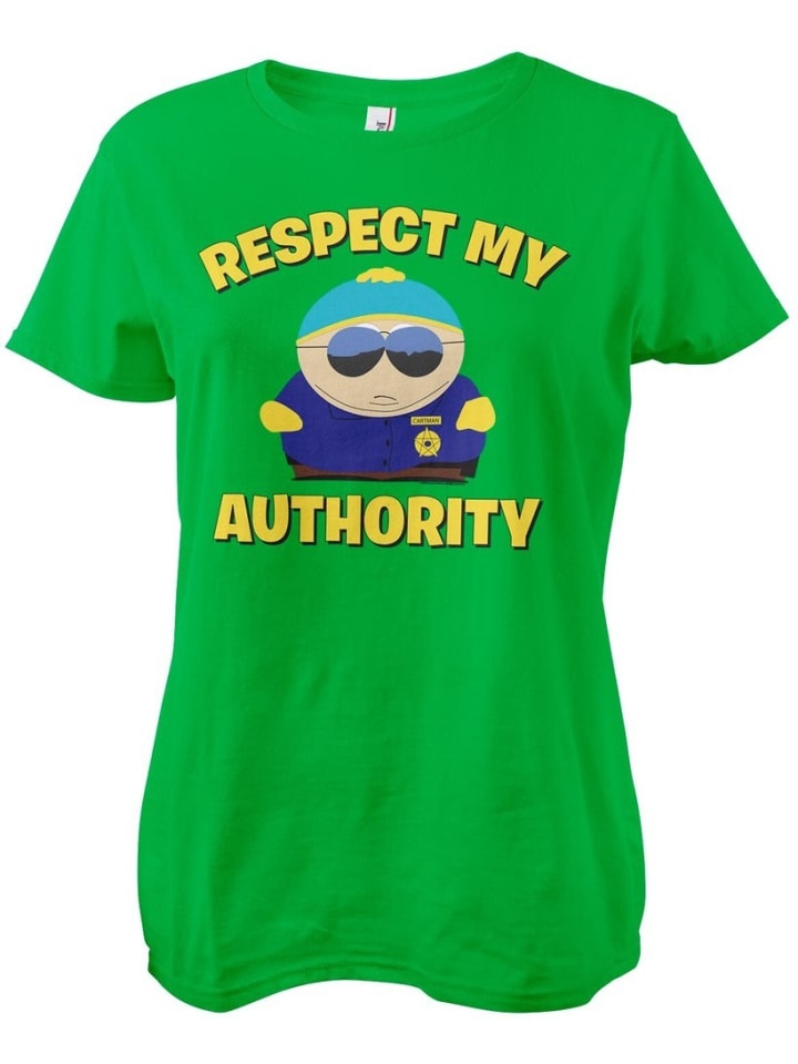 Shirt "Respect My Authority Girly Tee" in Grün