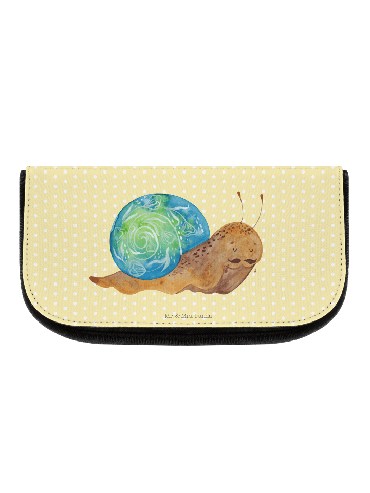 Make-up-Organizer Schnecke Sir ohne Spruch in Gelb Pastell